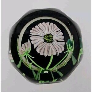 VTG Orient & Flume faceted paperweight, Signed S. Beyers Smith, 1984